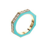 Bague Nido pave on top /laque - Or Jaune
