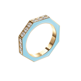 Bague Nido pave on top /laque or jaune