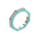 Bague Nido pave on top /laque - Or Rose