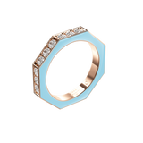 Bague Nido pave on top /laque or rose