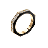 Bague Nido pave on top /laque or jaune