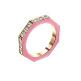 Bague Nido pave on top /laque or jaune