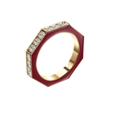 Bague Nido pave on top /laque or jaune