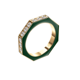 Bague Nido pave on top /laque or jaune