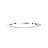 Bracelet Nido semi pave 1 ligne - Or Blanc