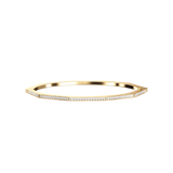 Bracelet Nido semi pave 1 ligne - Or Jaune